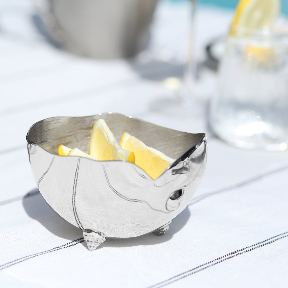Ocean Reef Moon Shell Bowl - Handcrafted Ceramic Decorative Bowl for Home Decor, Beach Themed Centerpiece | Perfect for Coastal Living Rooms, Bathrooms, and Beach House Decor