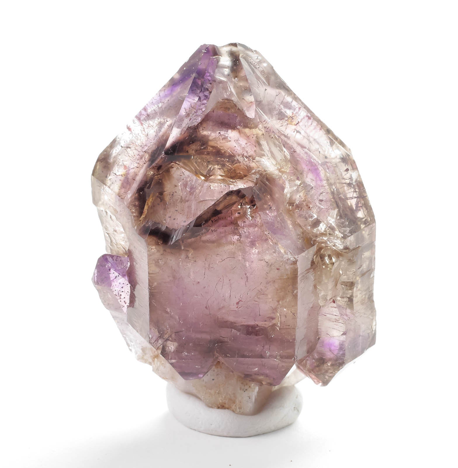 Natural Amethyst with Red Hematite Needles | Raw Crystal Gemstone | February Birthstone | Unique Spiritual Gift for Women | Boho Home Decor | Meditation & Healing Crystal | 38598