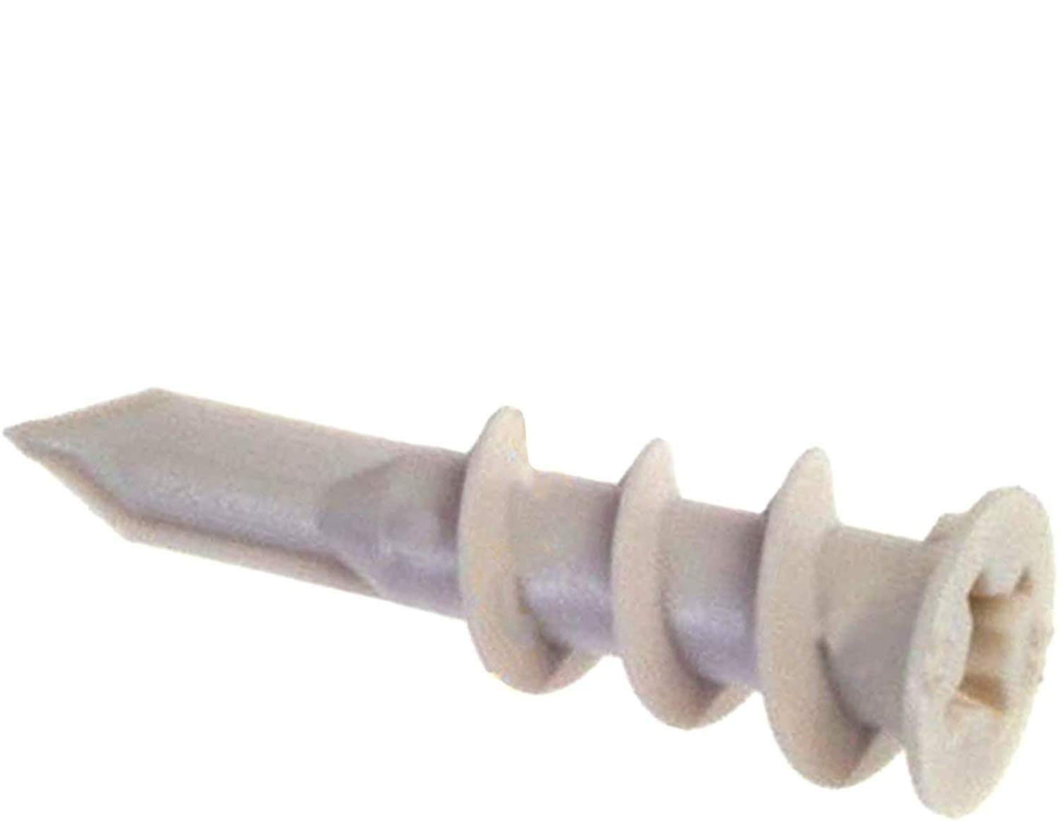 Self-Drilling Drywall Anchors 120Pcs - Heavy Duty Plastic Wall Anchors for #6-8 Screws - Easy Installation Threaded Drywall Anchors Kit - Perfect for Hanging Pictures, Shelves & Home Decor