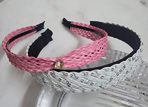 White Seq braided & Pink Cane