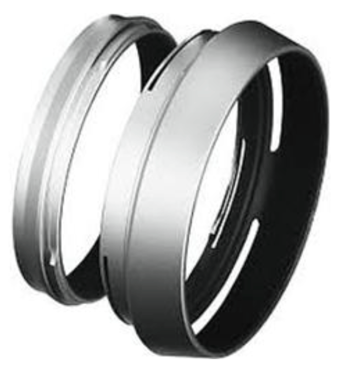 Fujifilm X100 Lens Hood and Adapter Ring (Silver) - Compatible with Fujifilm X100 Series Cameras - Perfect for Outdoor Photography & Travel Shooting