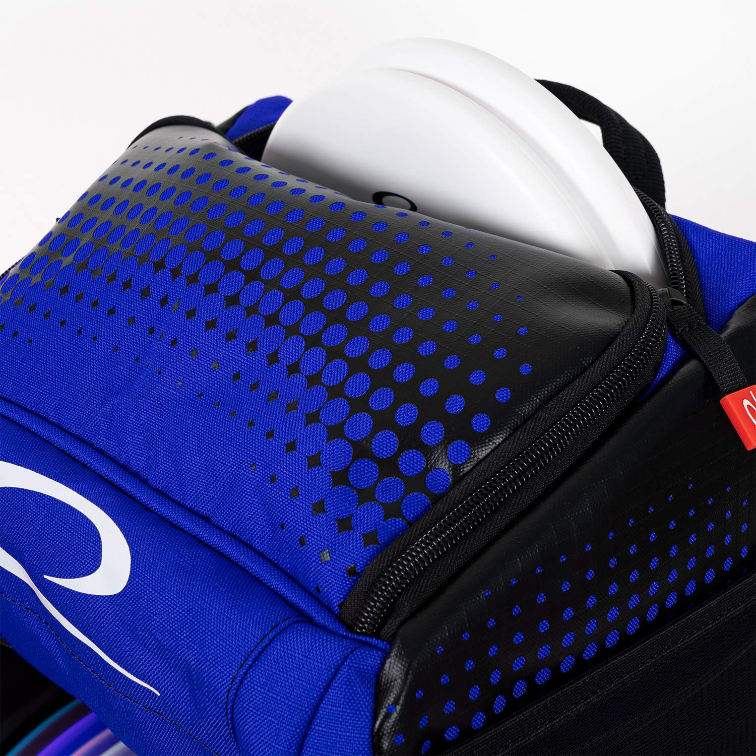 Latitude 64 Blue Core Pro Disc Golf Backpack - 18+ Disc Capacity with Putter Pockets & Extra Storage | Padded Straps & Back Support | Ultimate Frisbee Golf Bag for Tournaments & Outdoor Play