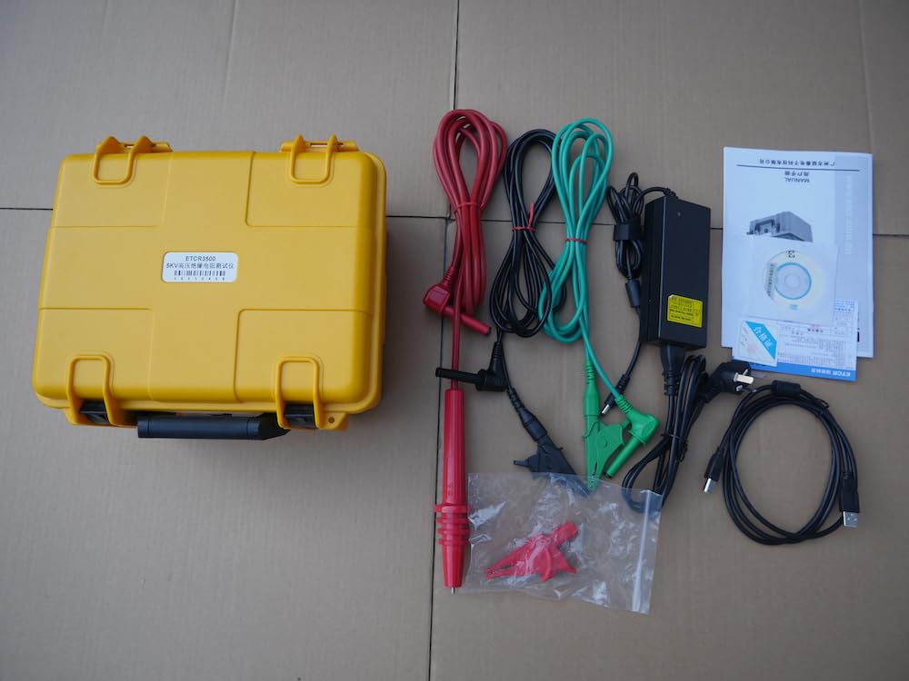 ETCR3480A Digital Insulation Resistance Tester 5KV, 0.1MΩ-400GΩ - High Voltage Electrical Safety Testing Device for Industrial Equipment, Power Lines & Home Appliances | Perfect for Electricians, Engineers & DIY Home Maintenance