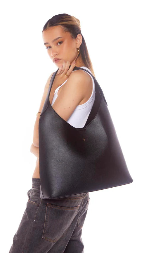 Duke Hobo Bag - Stylish Black PU Leather Shoulder Bag for Women | Perfect for Work, Travel & Everyday Use
