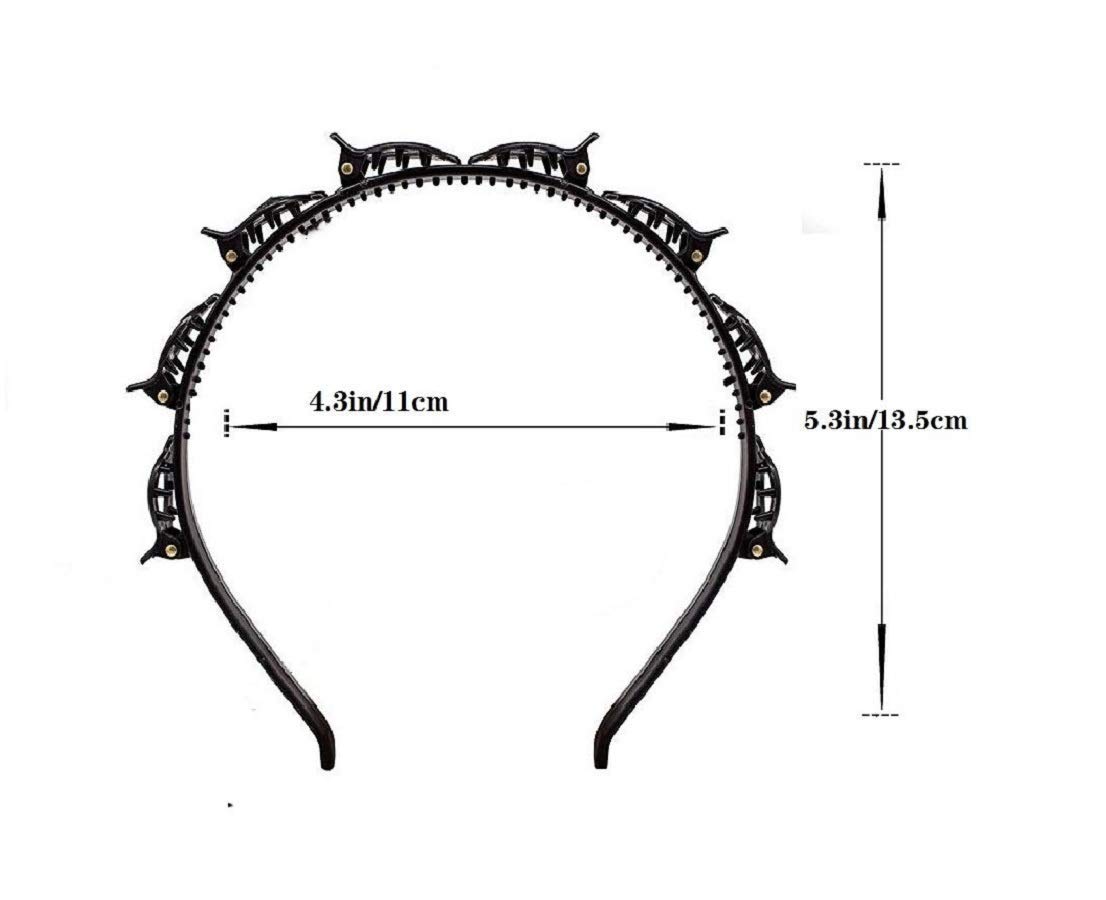 UNLOCK™ Women's Hair Clips & Headbands - Alligator Clips for Thin or Thick Hair, Double Bangs Hairstyle Barrettes - Perfect for Makeup, Washing Face, Yoga, Workout & Daily Styling (Pack of 1)