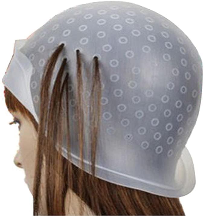 Professional Salon Silicone Highlighting Caps with Coloring Hook - Frosting & Hair Coloring Hat for Balayage, Ombre, Highlights - Perfect for Home & Salon Hair Styling
