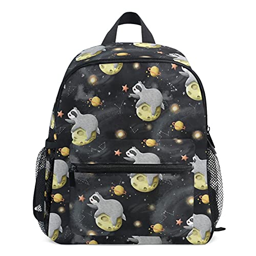 Funny Sloth Astronaut Backpack for Kids - Stars & Moon Design Toddler Backpack for Boys & Girls | Perfect for Preschool, Nursery & Daycare Use