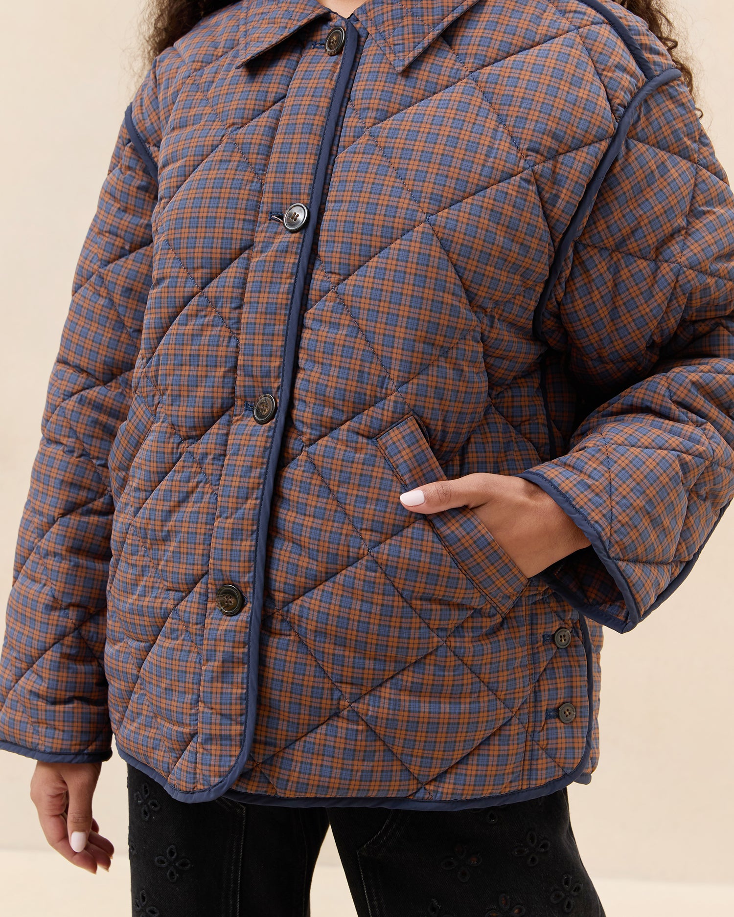 Joely Quilted Jacket for Women - Lightweight Puffer Coat with Stand Collar, Water-Resistant Winter Outerwear for Hiking, Travel & Everyday Wear