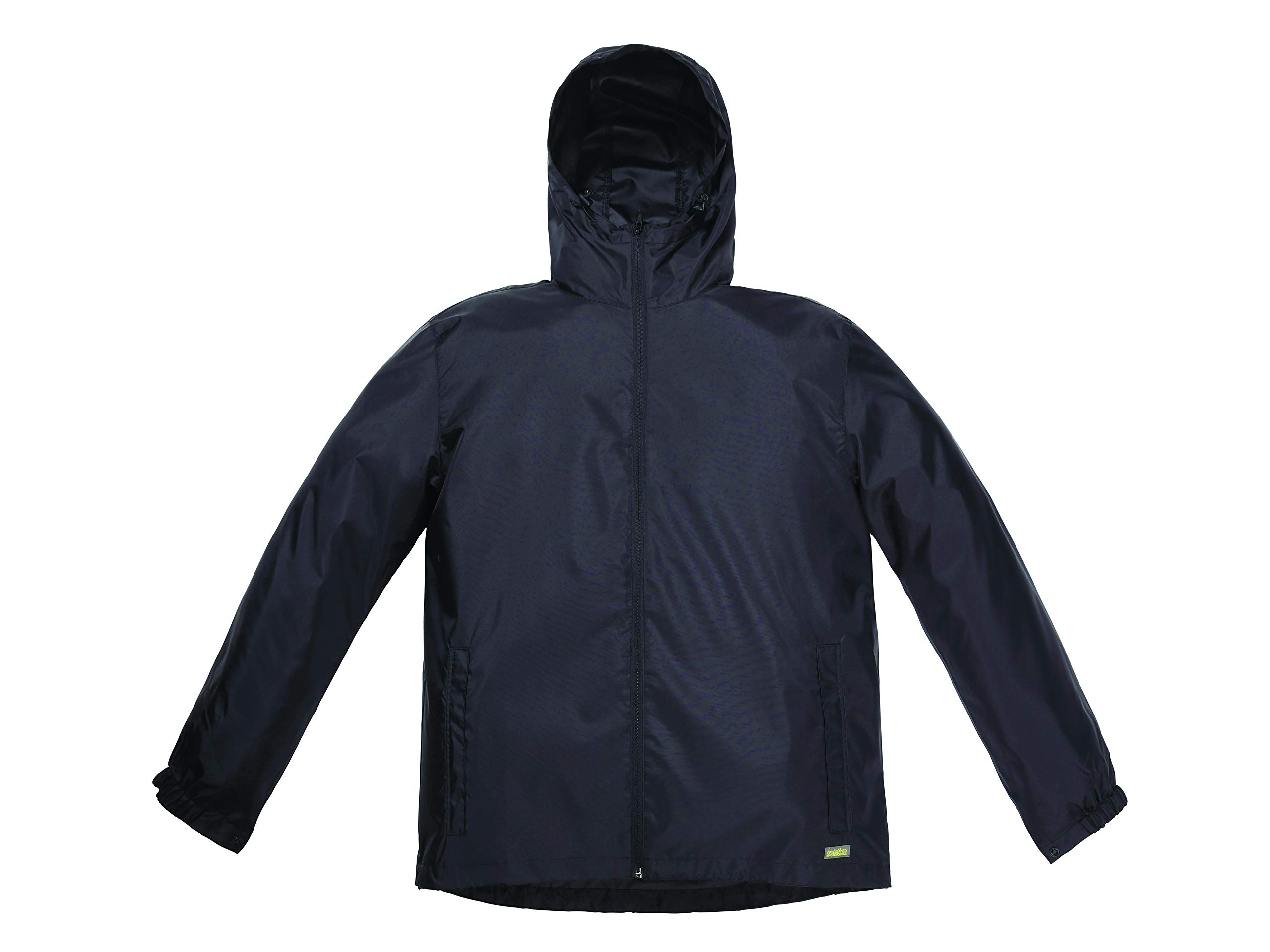 Solstice Apparel Men's Waterproof Nylon Rain Jacket - Lightweight Windbreaker for Outdoor Hiking, Camping & Commuting