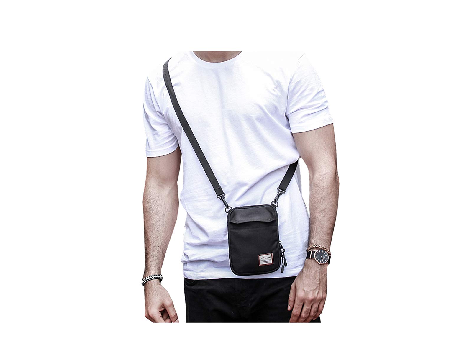 Compact Crossbody Bag for Men - Lightweight Mini Messenger Shoulder Bag for Phone, Passport & Essentials - Perfect for Travel, Commuting & Everyday Use
