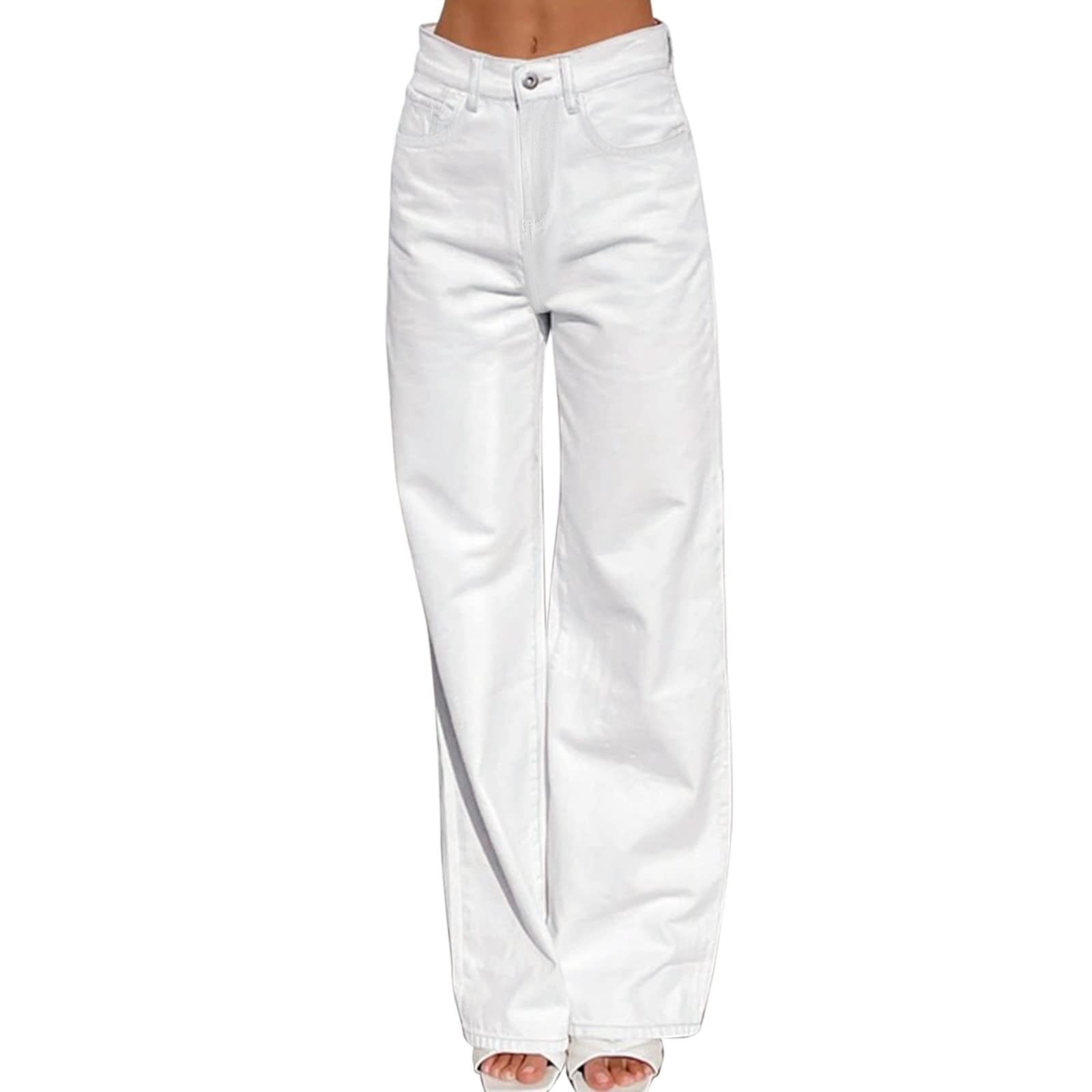 Kcocoo Women's Boyfriend Jeans - Stretch Bootcut for Casual Wear