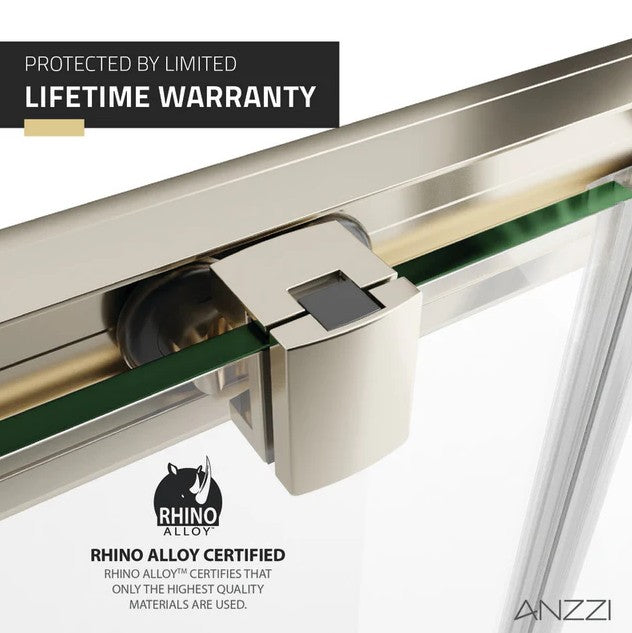 Anzzi SD AZ15 01BN Enchant Framed Sliding Shower Door - 70