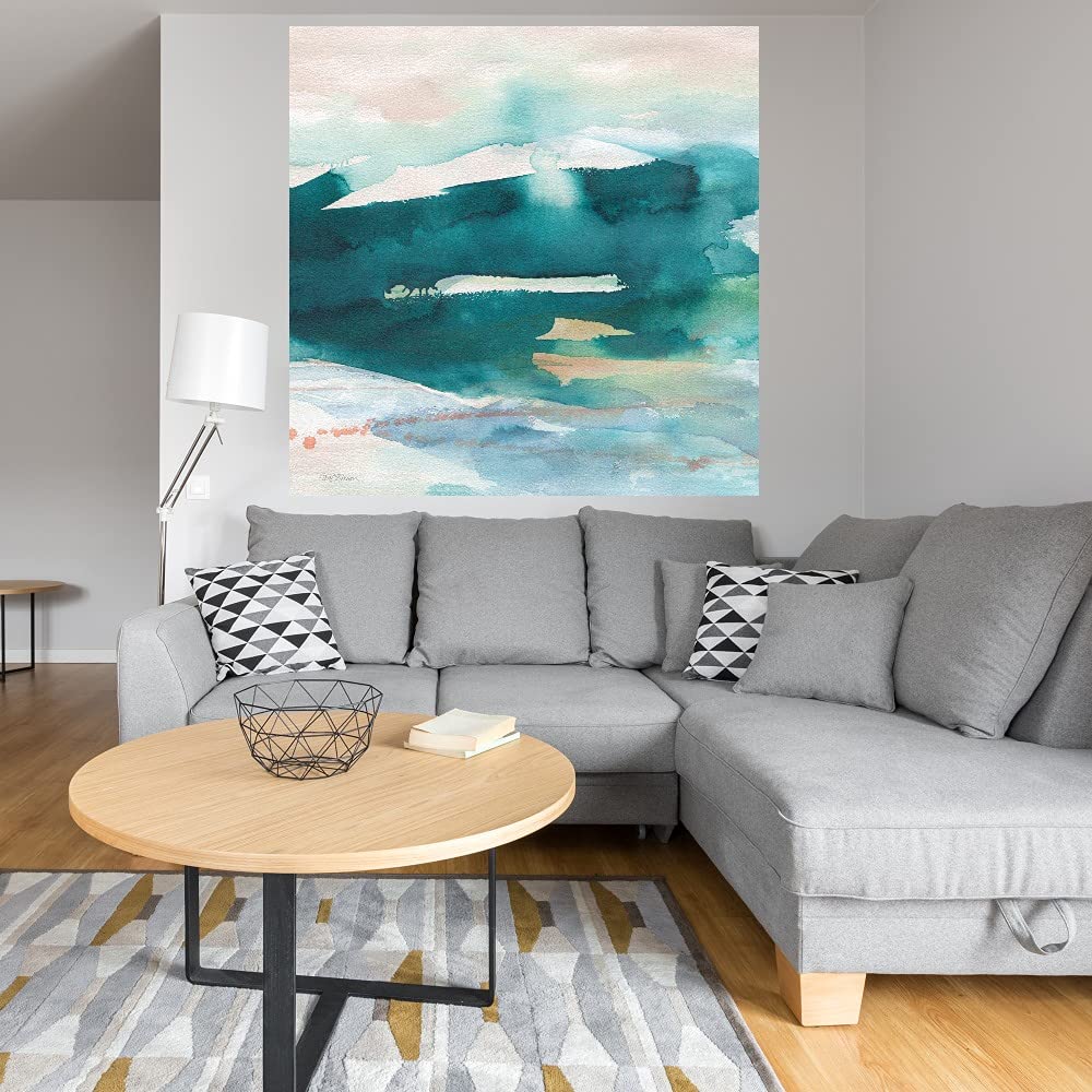 Ocean Lights Canvas Wall Art by Carol Robinson - 22x22 Inch Ready to Hang Fine Art Print for Living Room, Bedroom, Office & More - Coastal Home Decor & Beach House Wall Decor