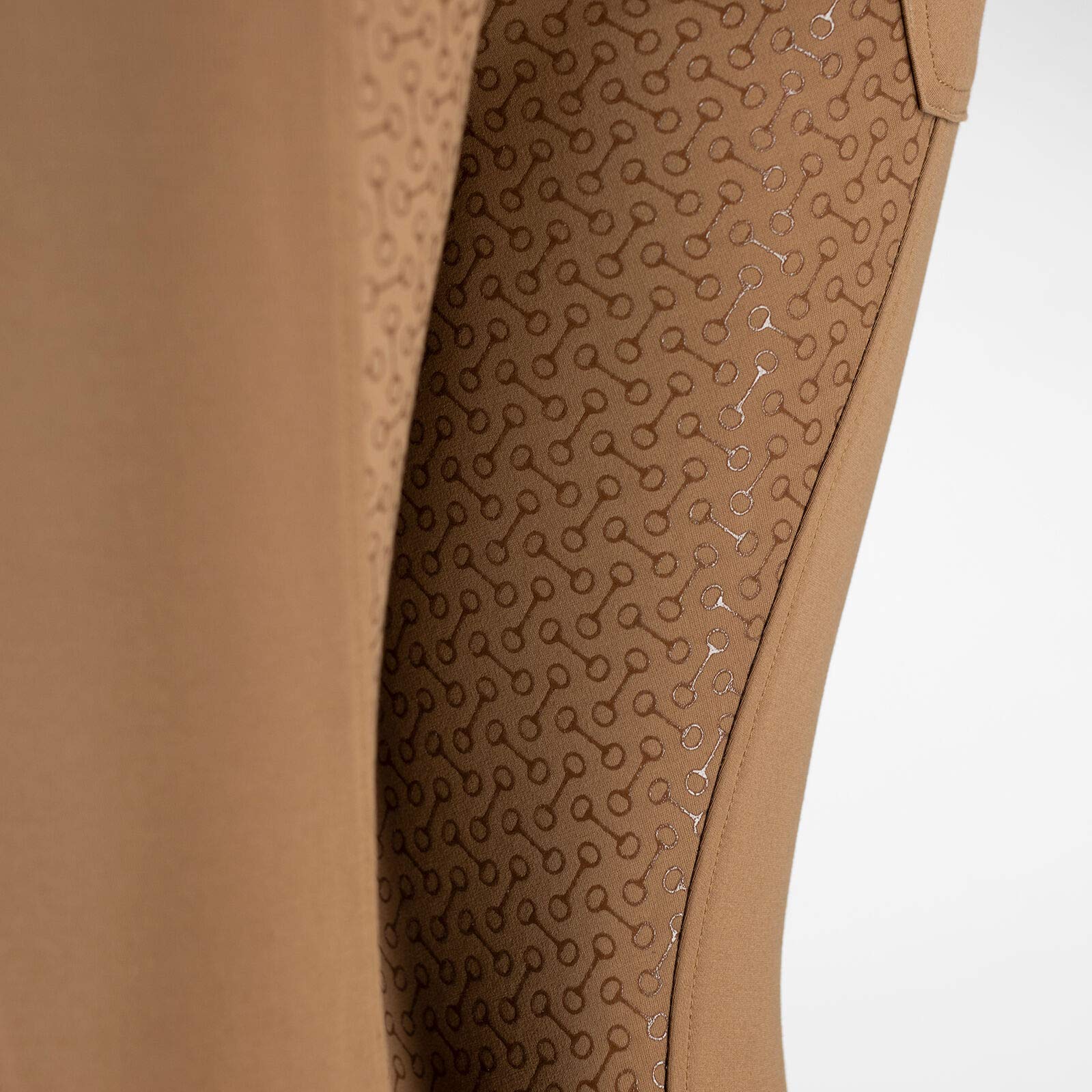 HORZE Women's Tara Full Seat Silicone Grip Breeches - Stretchable High Waist Equestrian Riding Pants with 4 Pockets for Horseback Riding & Training