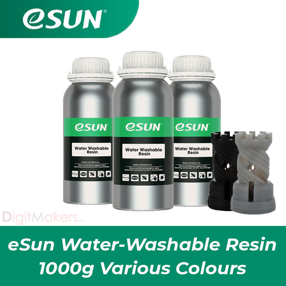 ESUN Water Washable Resin 1000g for LCD 3D Printing - High Precision, Low Odor, Fast Curing (Multiple Colors) - Perfect for Miniatures, Jewelry Making & Dental Models