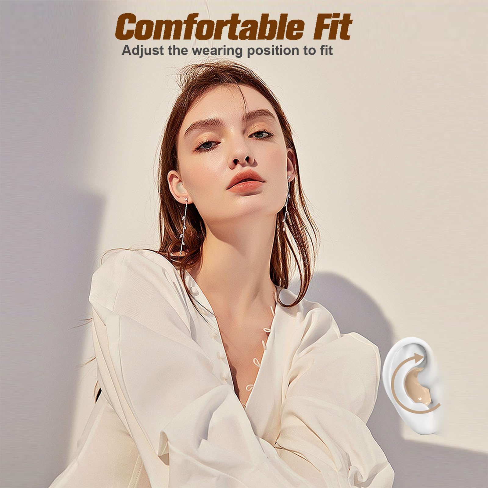 Xmenha Wireless Invisible Sleep Earbuds for Side Sleepers - Bluetooth Mini Headphones with Noise Isolation for Small Ears | Comfortable Sleeping Earphones for Night Use, Travel & Meditation
