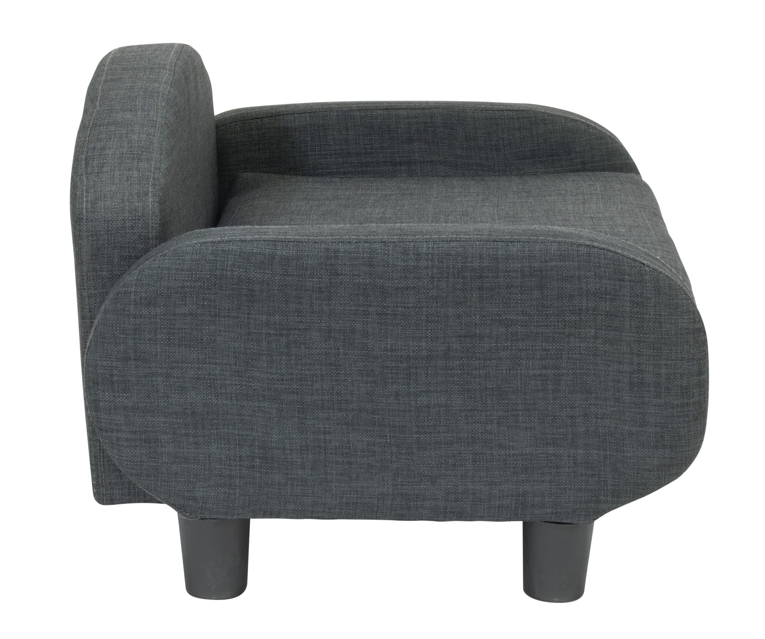 Paws & Purrs Modern Pet Sofa - 31.5 Inch Wide Low Back Dog Cat Bed with Removable Washable Cover (Espresso/Gray) - Perfect for Living Room, Bedroom & Pet-Friendly Spaces