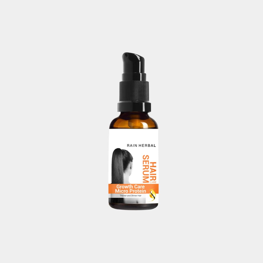 Rain Herbal Growth Care Micro Protein Hair Serum for Thicker & Shinier Hair | 30ml Natural Hair Treatment | Promotes Hair Growth & Reduces Breakage | Perfect for Daily Use, Styling & Damaged Hair Care