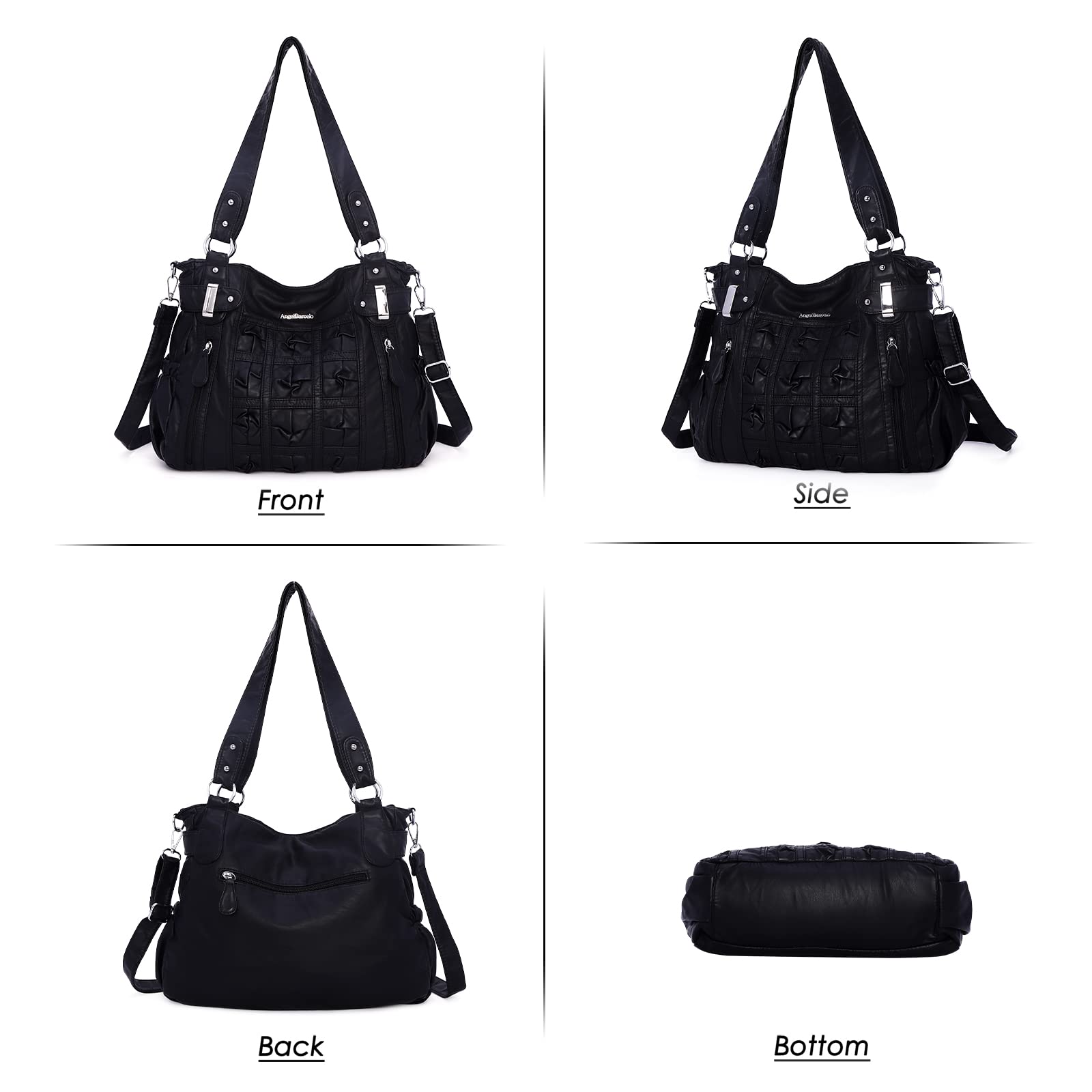 Angel Barcelo Women's Hobo Purses & Handbags - Fashionable Satchel & Large Shoulder Bags for Work, Travel & Everyday Use