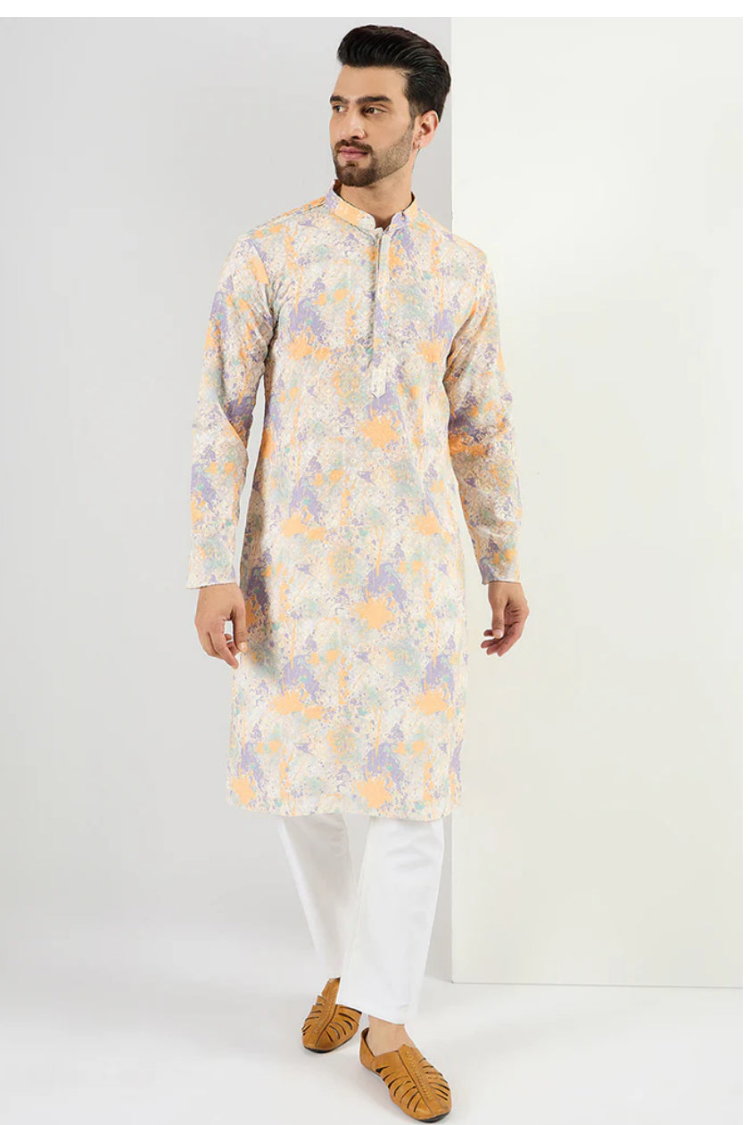 Off White Abstract Embroidered Chikankari Straight Kurta for Women | Traditional Indian Ethnic Wear | Perfect for Festivals, Weddings & Casual Outings