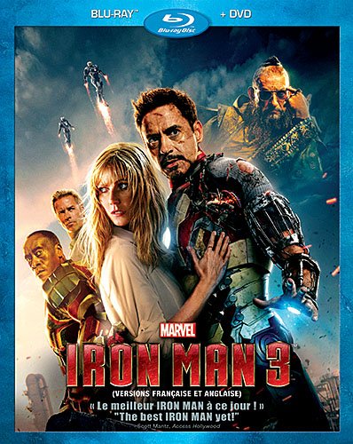 Iron Man 3 Blu-ray Movie - Marvel Superhero Action Film for Home Theater & Movie Night Entertainment