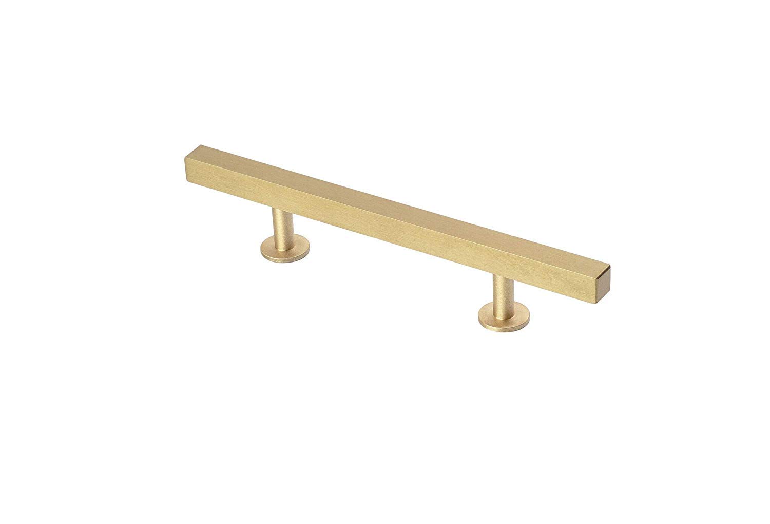 Premium Solid Brushed Brass Cabinet Knobs and Pulls - Lew's Hardware Bar Series 31-103 (3-3/4