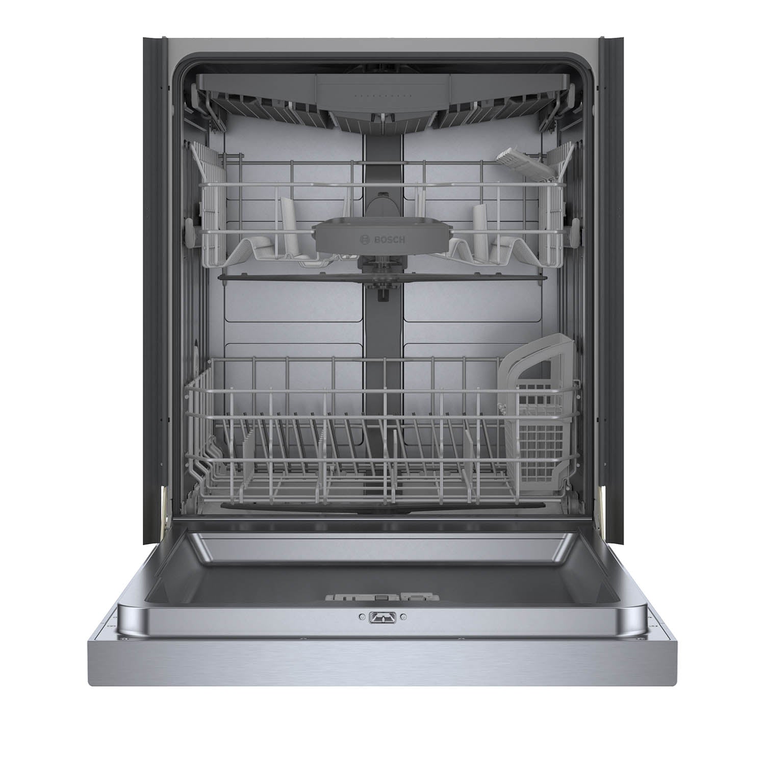 Bosch 24 Inch Smart Dishwasher with Home Connect - Stainless Steel, Anti-Fingerprint Finish, Third Rack (SHE5AE75N) - Perfect for Modern Kitchens & Large Families