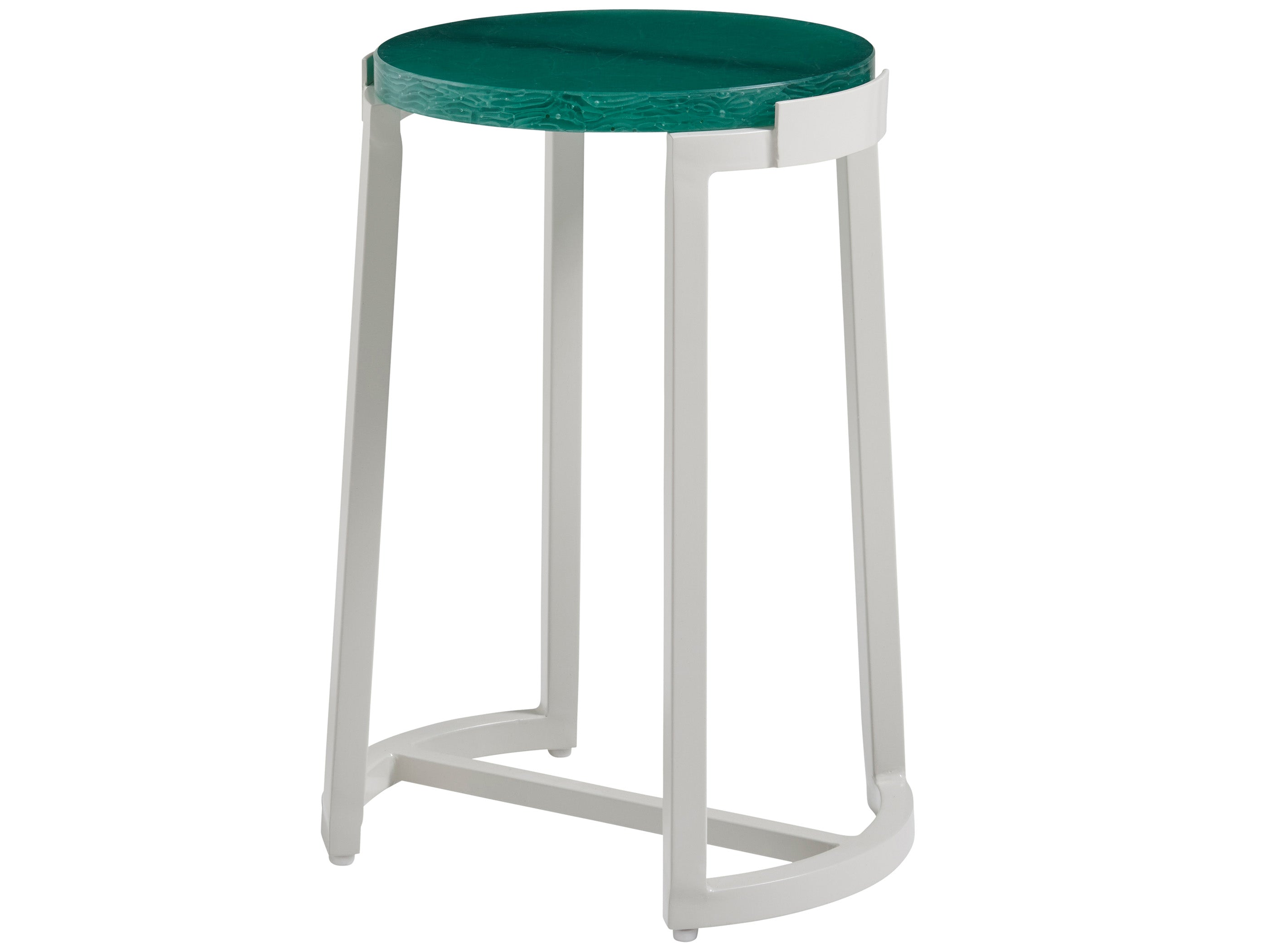 Elegant Ivory Accent Table - Small Side Table for Living Room, Bedroom, or Entryway Decor
