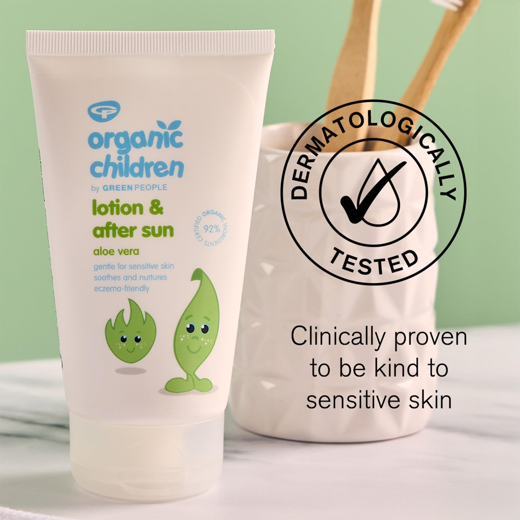 Organic Aloe Vera & After Sun Lotion for Kids - 150ml | Natural Hydrating Moisturizer with Soothing Aloe Vera, Calendula & Myrrh | Gentle Post-Sun Care & Daily Body Lotion for Children | Perfect for Sunburn Relief, Dry Skin & Sensitive Skin Care