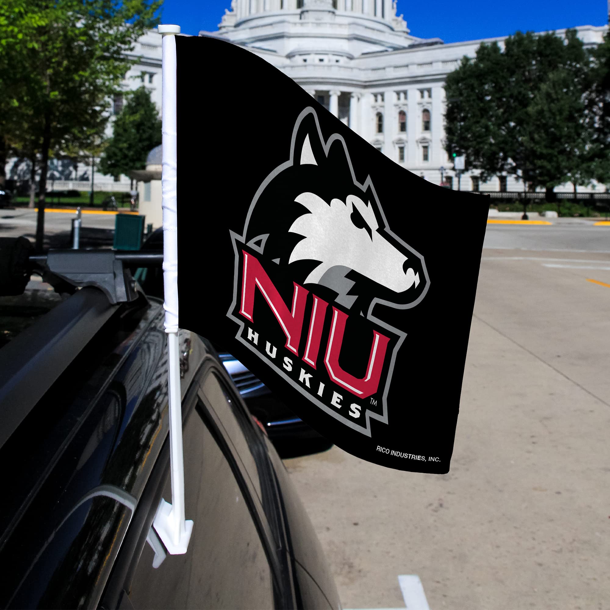 NCAA Northern Illinois Huskies Double-Sided Car Flag - 16x19