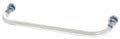 CRL 24-Inch Acrylic Smooth Single-Sided Towel Bar with Chrome Rings - Modern Bathroom Accessory for Towel Storage & Spa-Like Decor