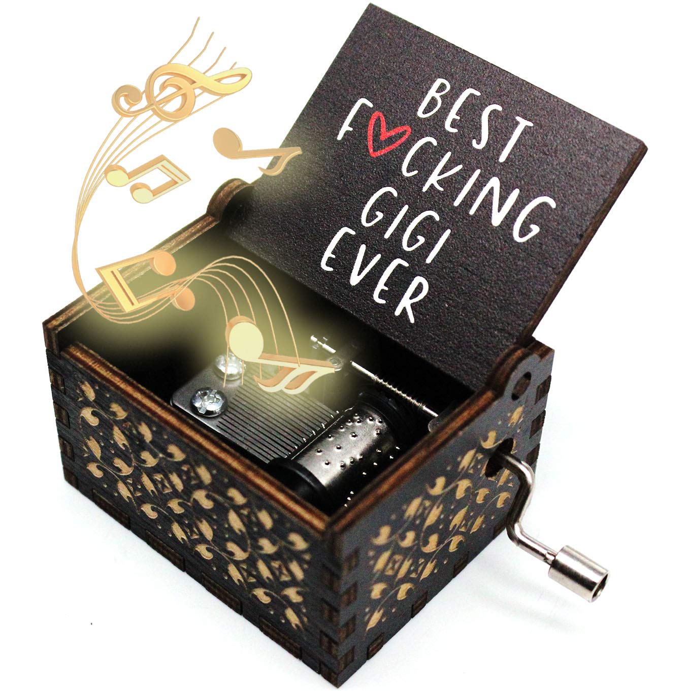 UKEBOBO Handcrafted Wooden Music Box - 'You Are My Sunshine' Musical Gift Set for Grandma, Gigi & Loved Ones - Perfect for Birthdays, Anniversaries & Special Occasions
