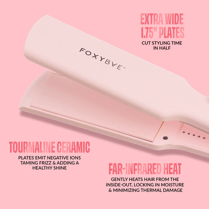 1.75 Inch Flat Iron Hair Straightener - Professional Ceramic Plates for Smooth & Shiny Hair - Perfect for Home & Salon Styling