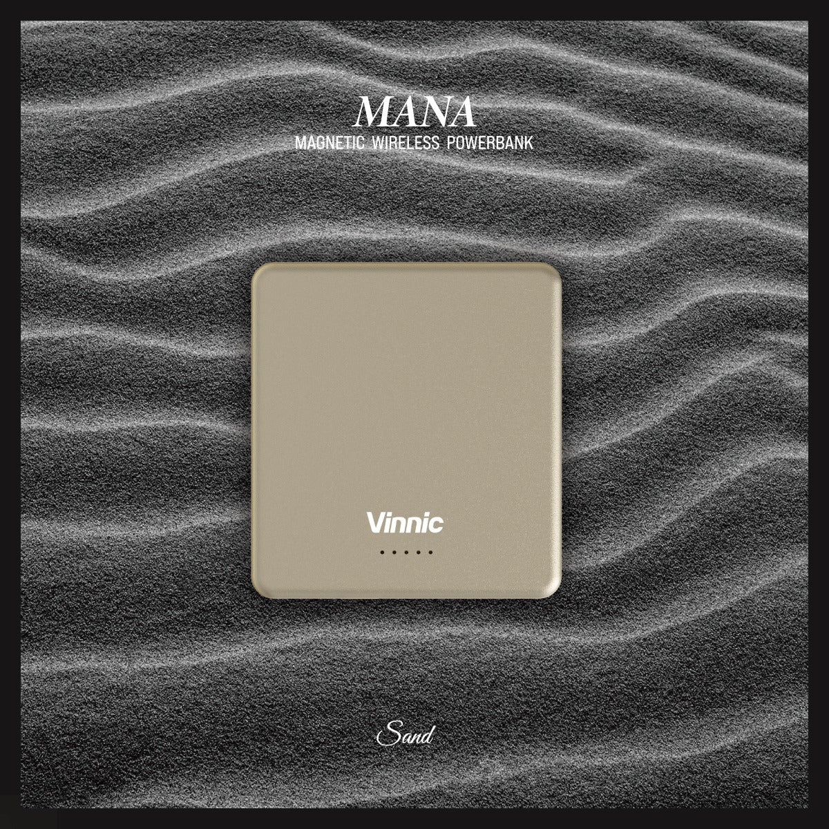Vinnic Mana 8,000mAh Magsafe 15W Magnetic Wireless Power Bank - Portable Charger for iPhone 12/13/14/15, Fast Wireless Charging, Perfect for Travel, Work & Outdoor Activities