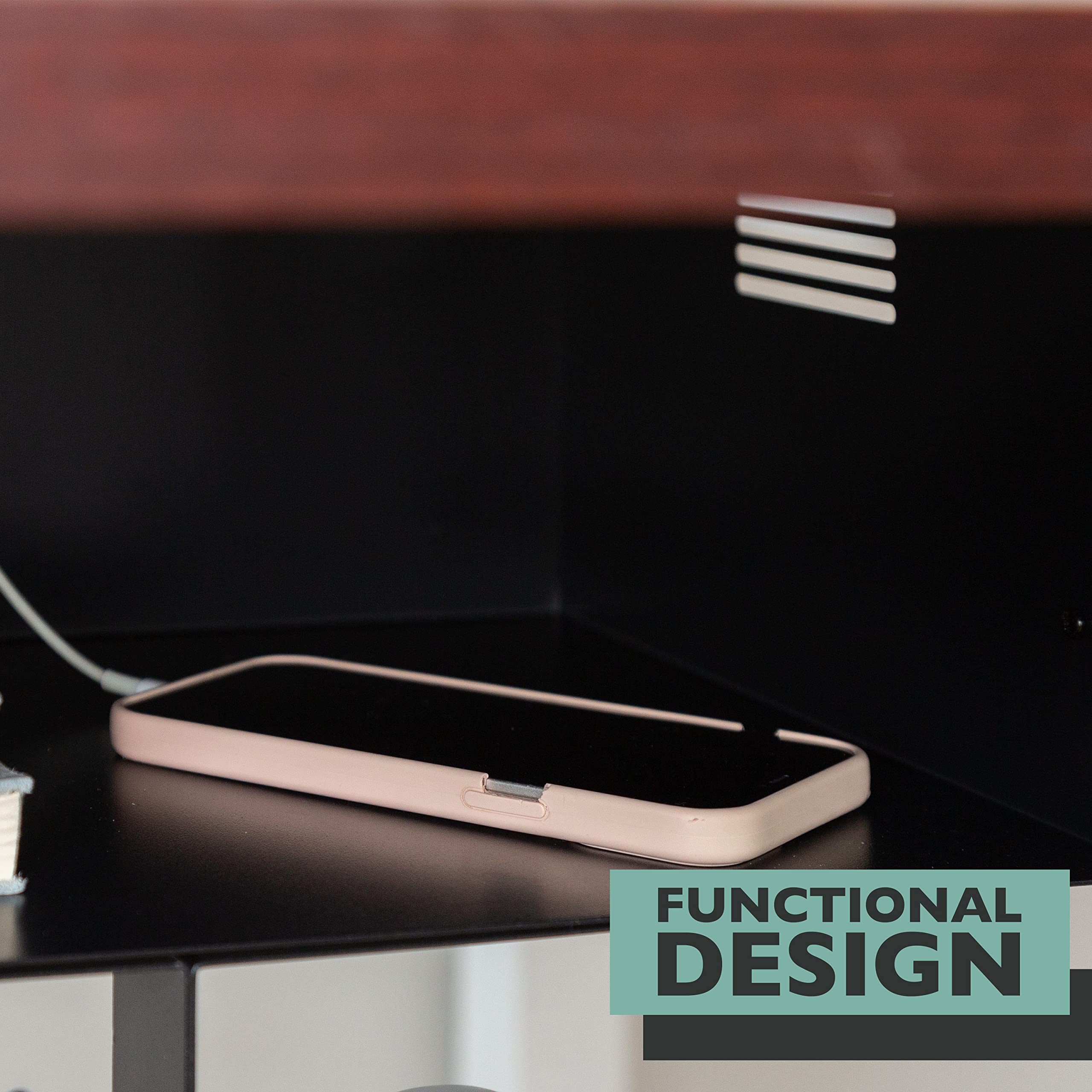 Ilyapa Under Desk CPU Mount - Heavy Duty Steel PC Holder with Vented Sides for Optimal Airflow, Space-Saving Computer Wall Storage & Laptop Stand - Perfect for Home Office, Gaming Setup & Workspace Organization (12x11x4 Inches)