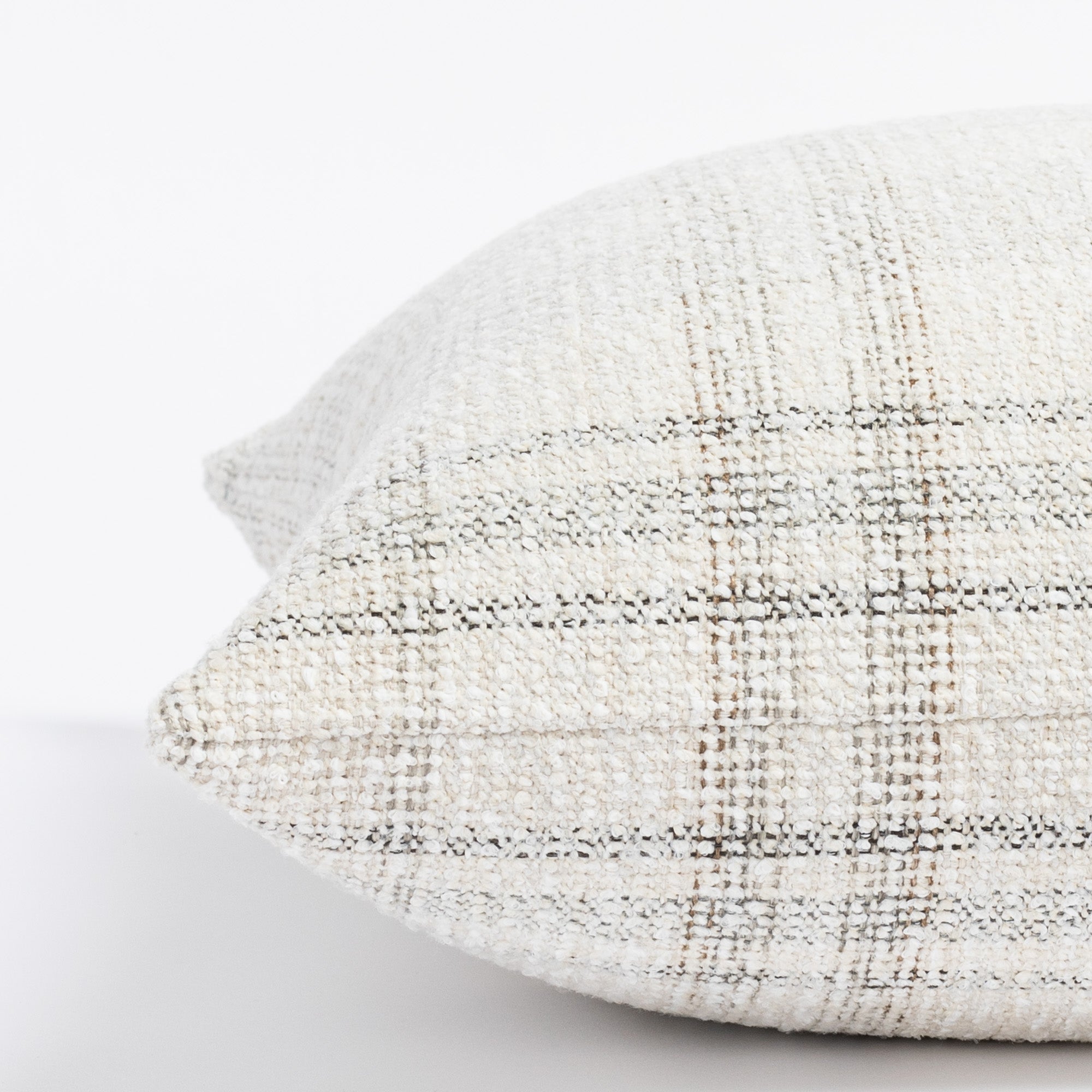 Hugo Plaid 22x22 Decorative Throw Pillow Cover - Salt & Pepper Checkered Pattern - Perfect for Sofa, Bed, Couch & Home Decor
