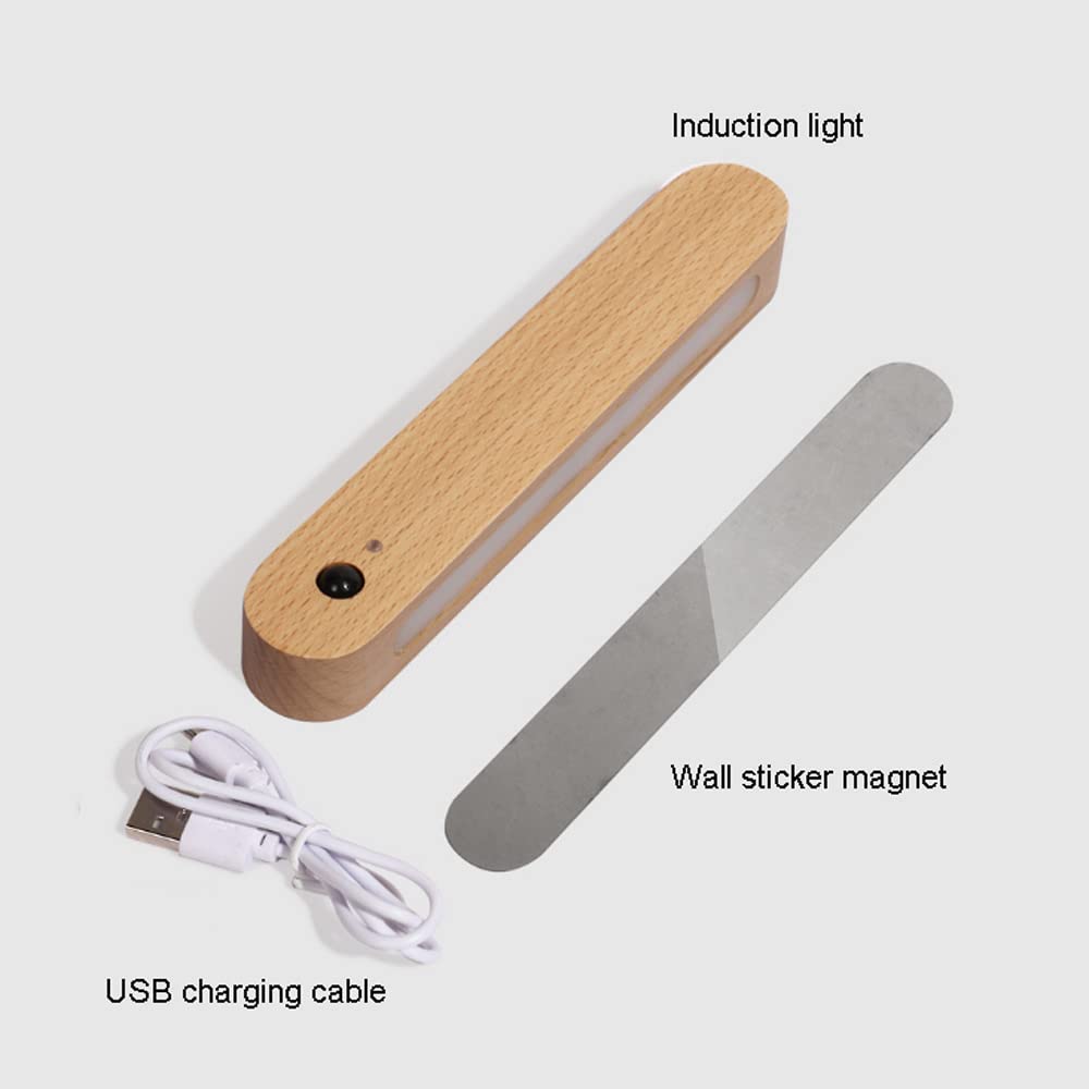 Rechargeable LED Motion Sensor Wall Sconce Light - Smart Human Body Induction Night Light with Magnetic Mount for Stairs, Hallway, Bedroom & Bathroom - Energy Efficient Wall Lighting Fixture for Home Safety and Convenience