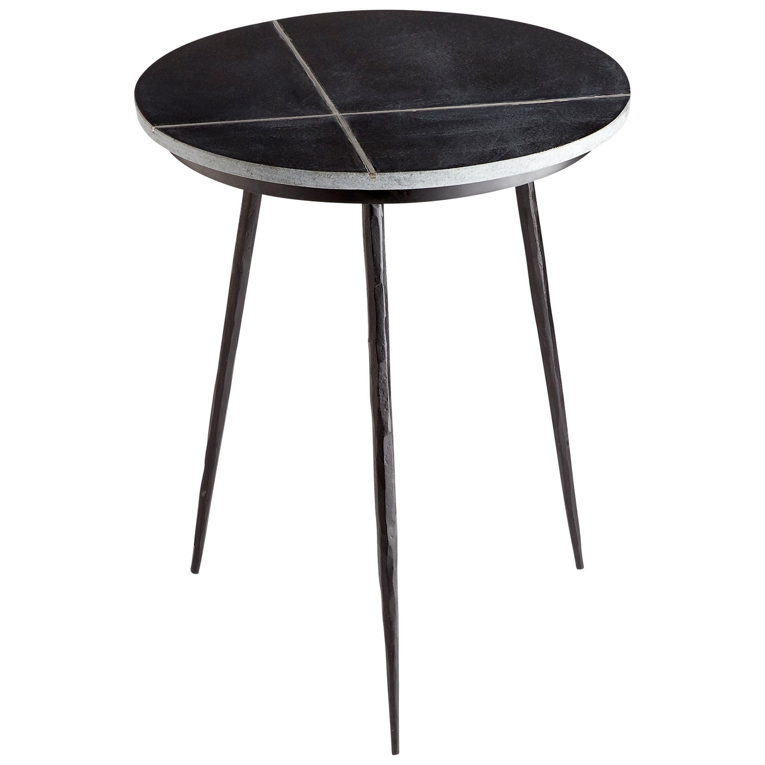 Cyan Design 10615 Sombrilla Side Table - Black Accent Table for Living Room, Bedroom & Patio | Modern End Table with Metal Base & Glass Top | Perfect for Coffee, Books & Decor