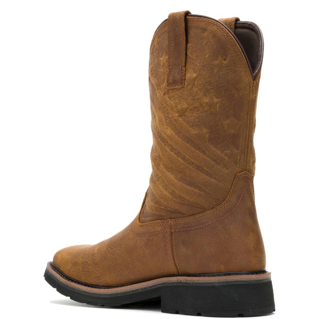 Rancher Flag LX Steel Toe Pull-On Wellington Work Boots - Brown Leather Safety Boots for Men | Waterproof & Comfortable for Construction, Farming & Outdoor Work