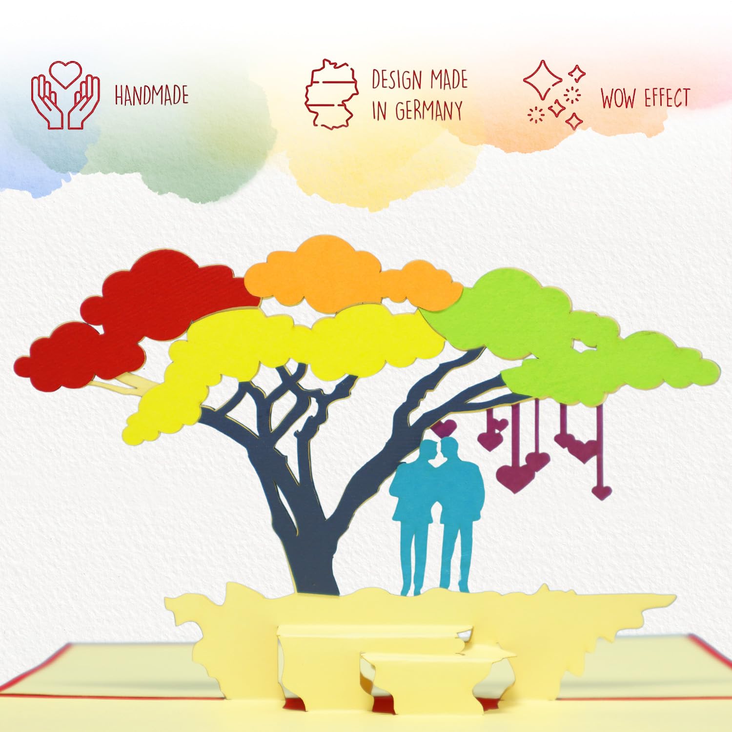 LINPopUp® 3D Pop-Up Wedding Cards - Same Sex Marriage & Gay Wedding Invitations for Couples | Perfect for LGBTQ+ Weddings, Anniversaries & Special Celebrations