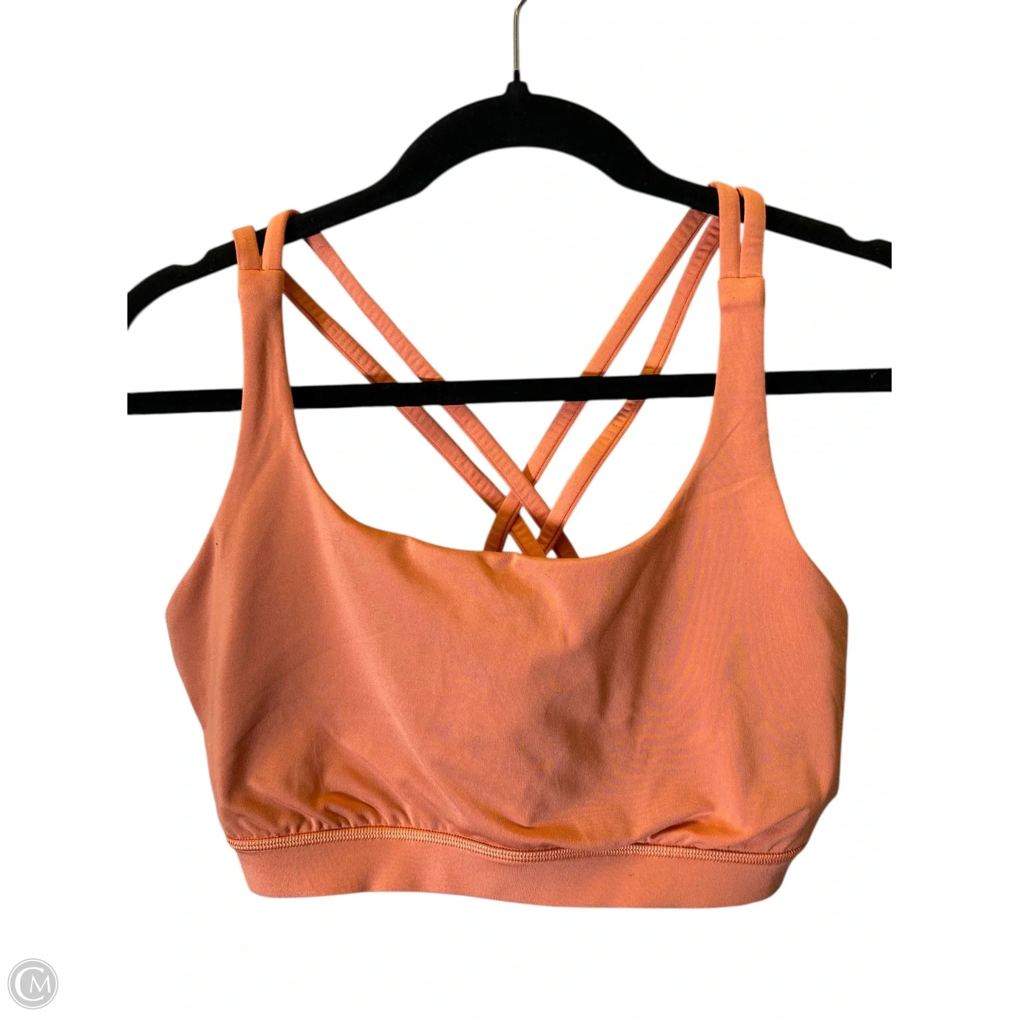 Lululemon Orange Athletic Bra for Women - Medium Size - High Support Workout Top for Running, Yoga & Gym