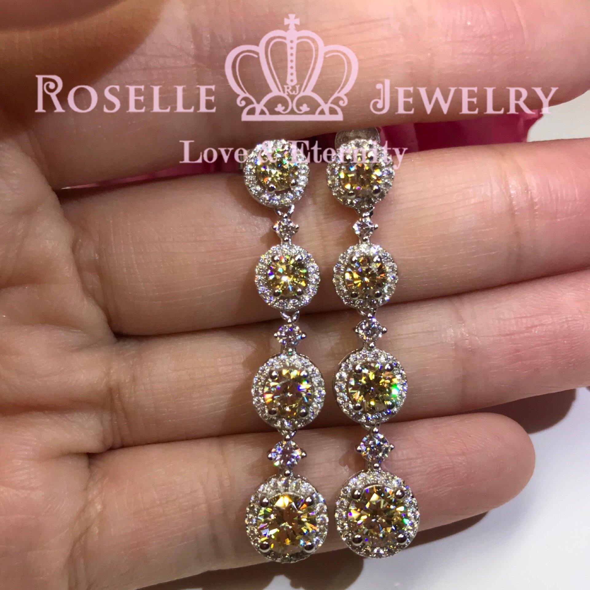 Fashion Halo Drop Earrings for Women - Elegant Crystal Dangle Earrings DE10 - Perfect for Parties, Weddings & Evening Events
