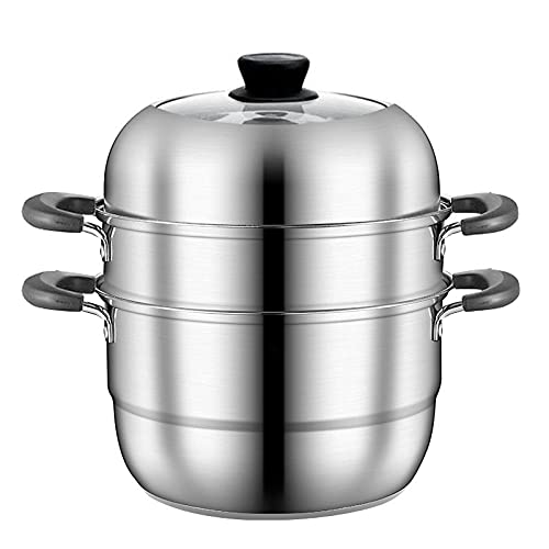 VONOTO 8.5 Quart Stainless Steel Steamer Pot - Multi-Purpose Cooking Steamer for Vegetables, Dumplings, Seafood & Rice | Perfect for Healthy Meals, Meal Prep & Asian Cuisine