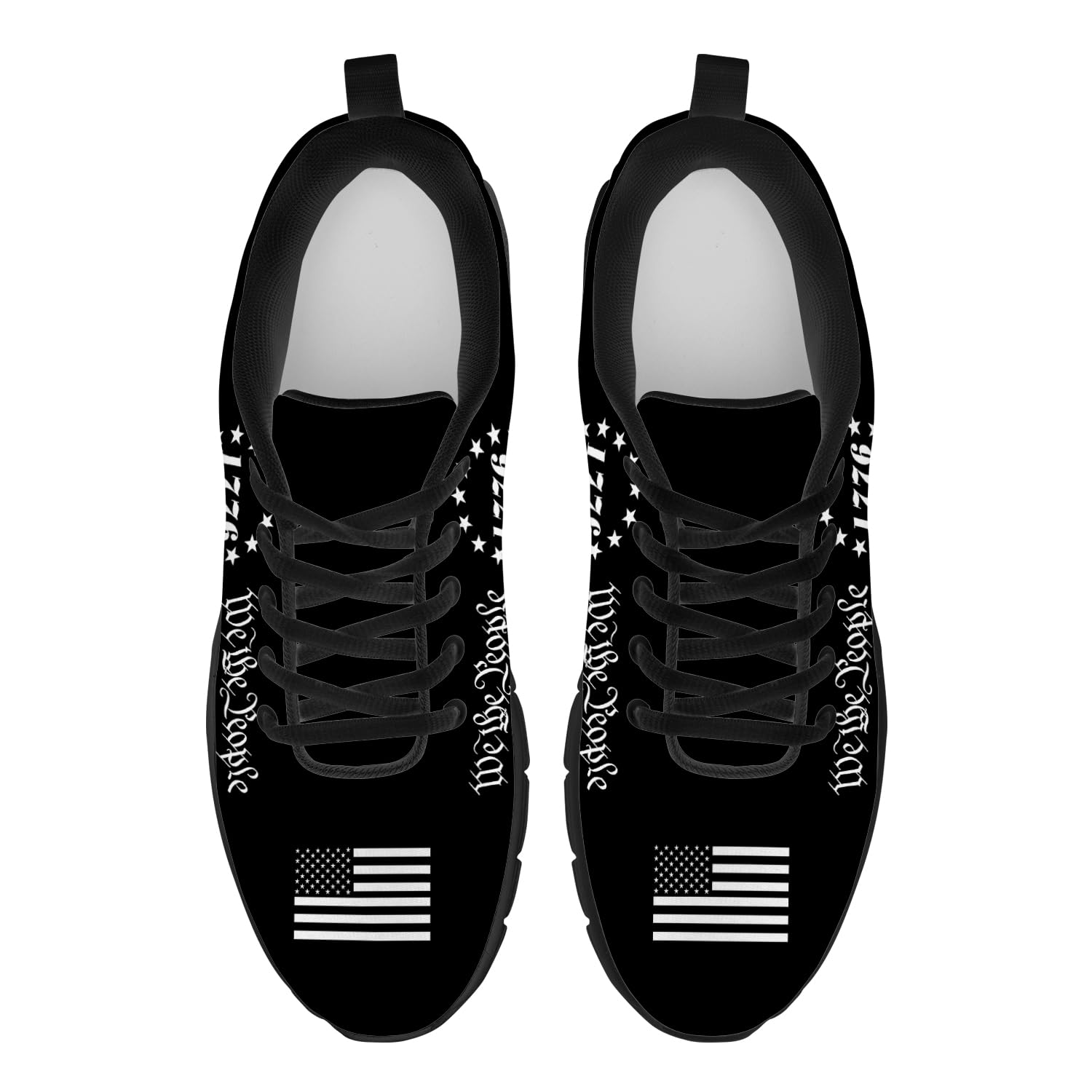 1776 Flag Walking Shoes for Women & Men - Lightweight Breathable Tennis Sneakers | Patriotic Comfort Shoes for Walking, Running & Casual Wear | Perfect Gift for Him & Her