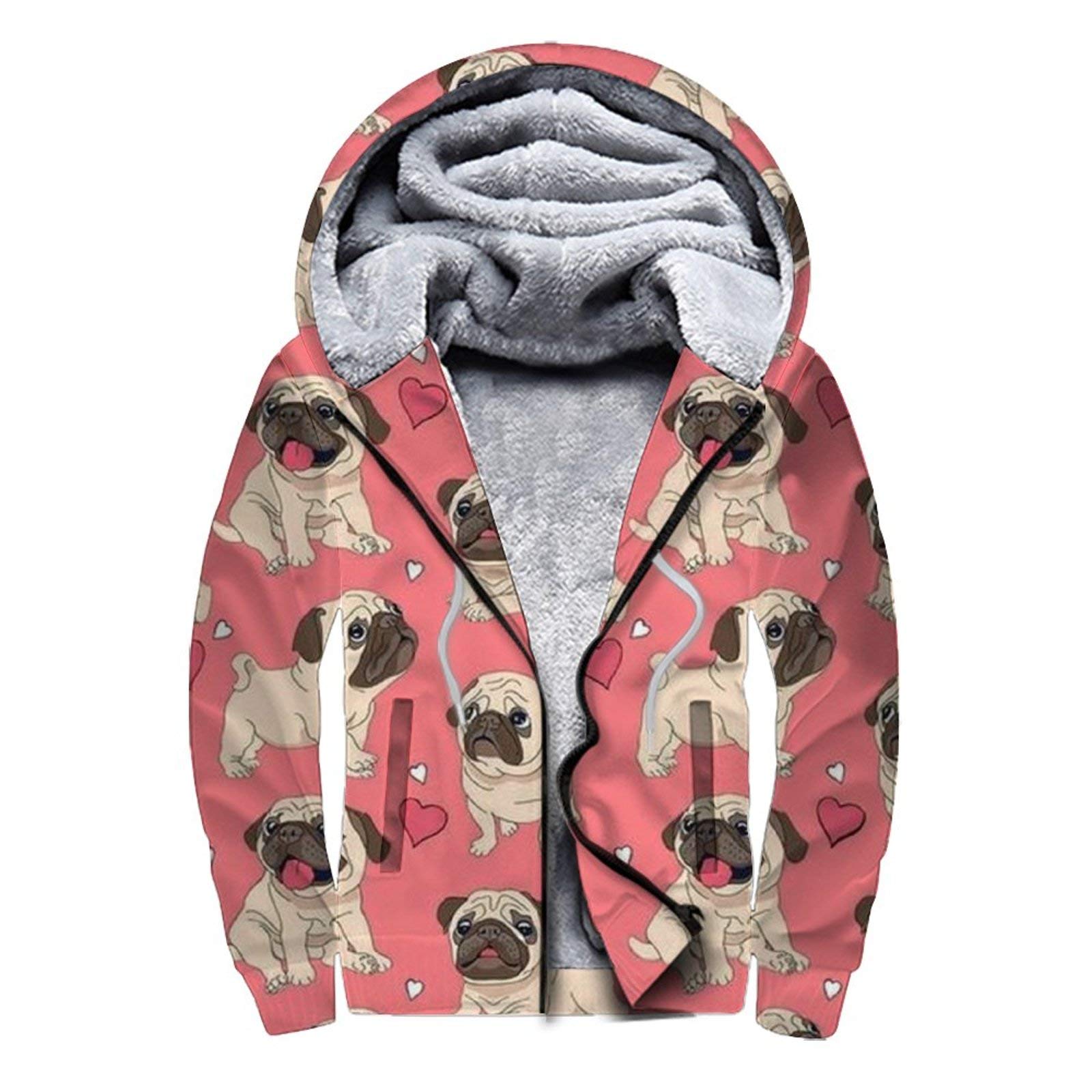 Men's Fleece Zip-Up Hoodie Sweatshirt - Winter Warm Full Zip Pullover Jacket for Men & Women (Sizes S-3XL) - Cozy Outerwear for Cold Weather, Casual Wear & Outdoor Activities