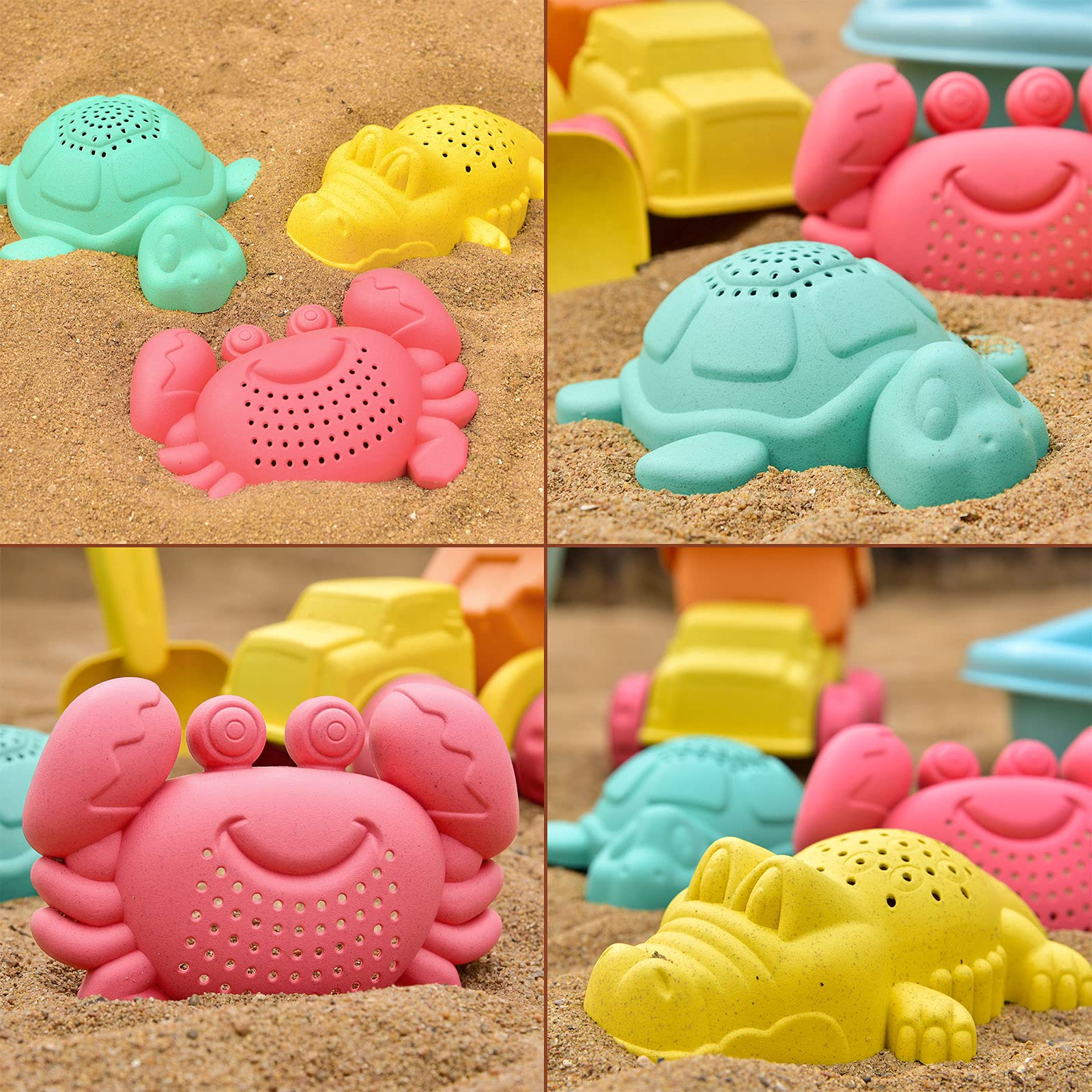 9-Piece Beach Sand Toys Set for Kids - Bucket, Watering Can, Truck, Animal Molds & Mesh Bag | Outdoor Sandbox, Snow & Bath Play | Perfect Birthday Gift for Boys & Girls | Fun Summer & Winter Activity Toys