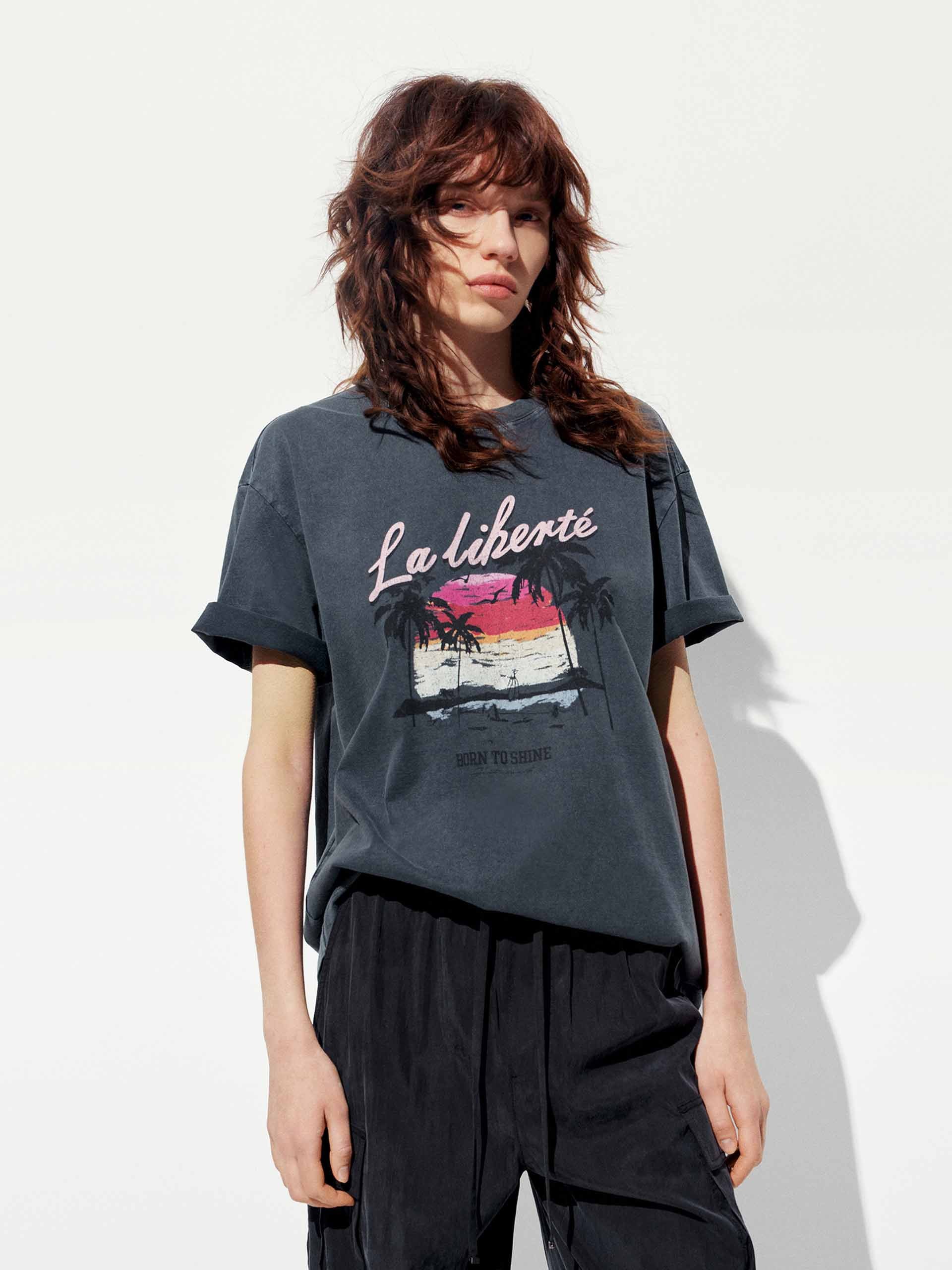 Stylish Cotton Beach Pattern T-Shirt for Men & Women - Comfortable Summer Casual Wear for Vacation, Outings & Beach Parties