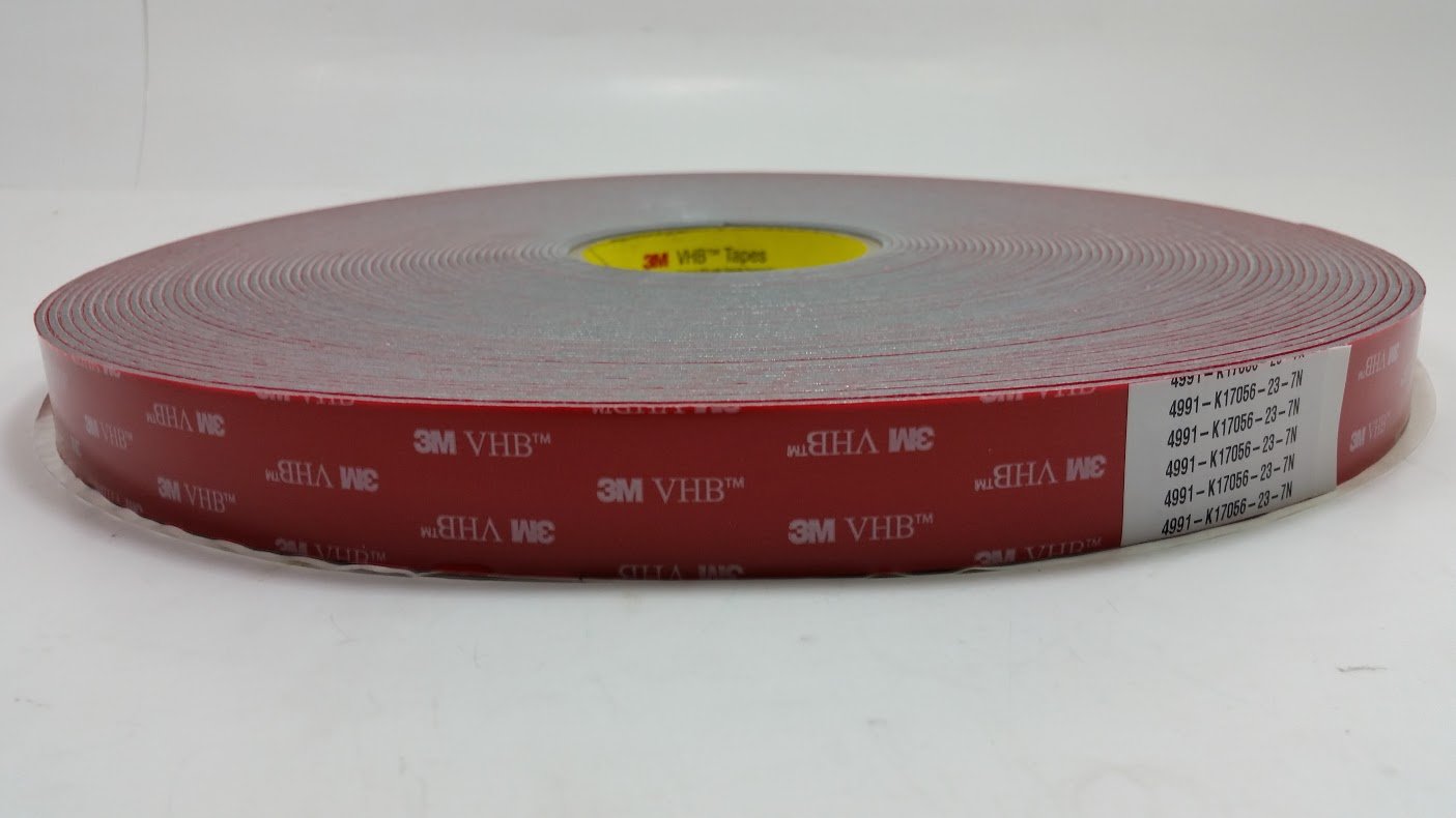 3M 4991 Gray VHB Tape - 1 Inch Width x 36 Yards Length - 91 Mil Thick - Heavy Duty Double Sided Adhesive for Mounting, Signage & Automotive Use - 56083 (Price per Roll)