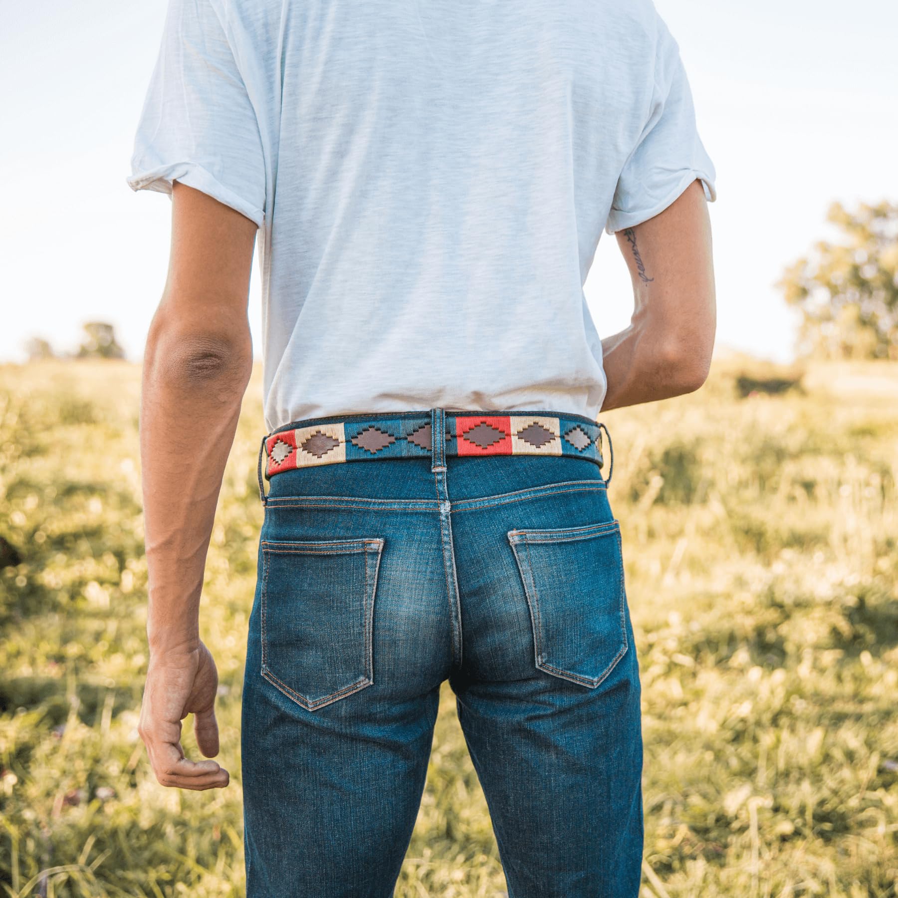Premium Hand-Stitched Leather Polo Belt for Men - Classic Dress & Casual Style | Perfect for Office, Wedding & Everyday Wear