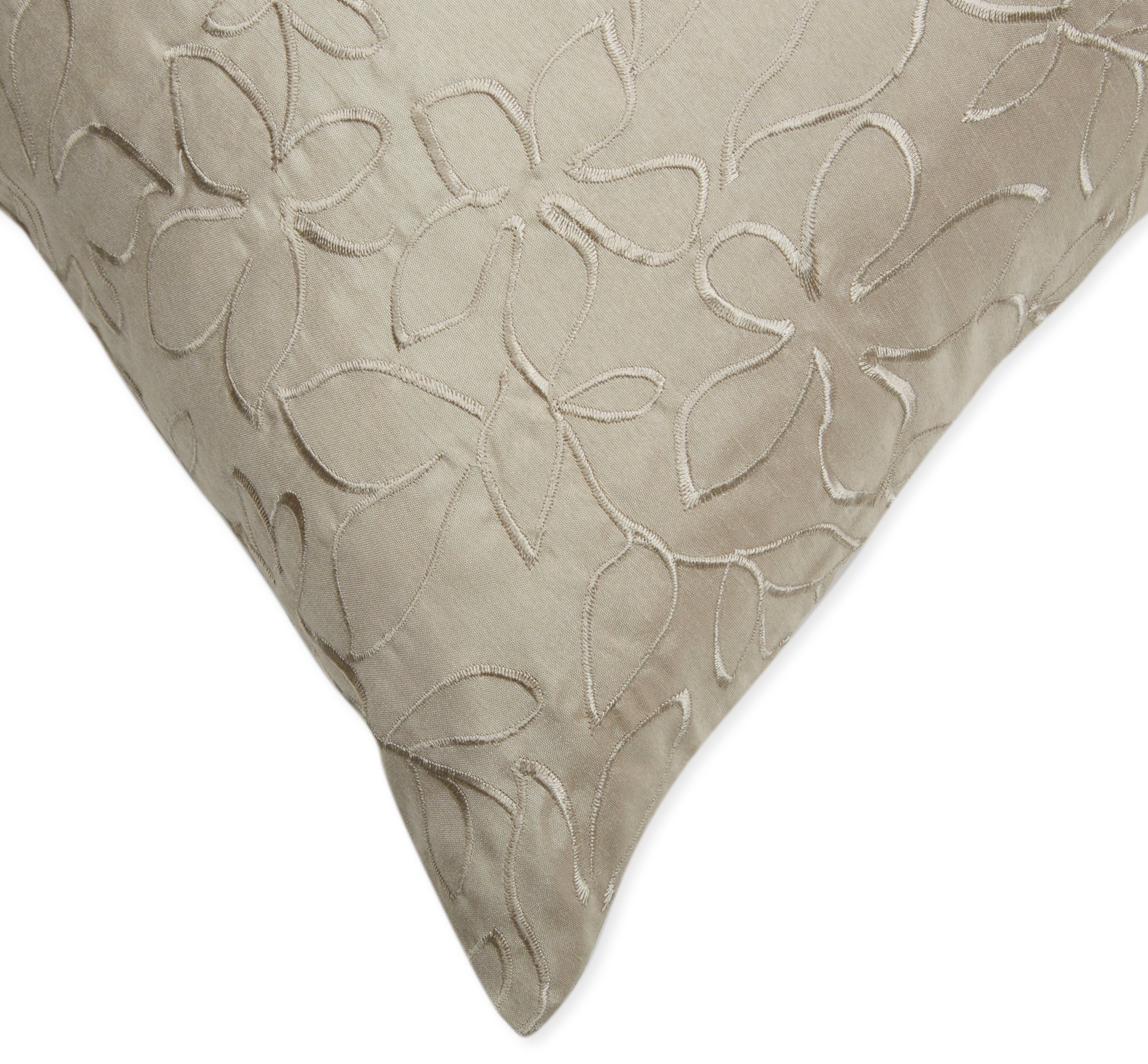 Calvin Klein Home Champagne Eden Euro Sham Pillowcase - Luxury 100% Cotton Bedding for Modern Bedrooms | Perfect for Master Suites, Guest Rooms & Hotel Decor